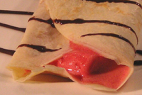 crepe sorbet closeup